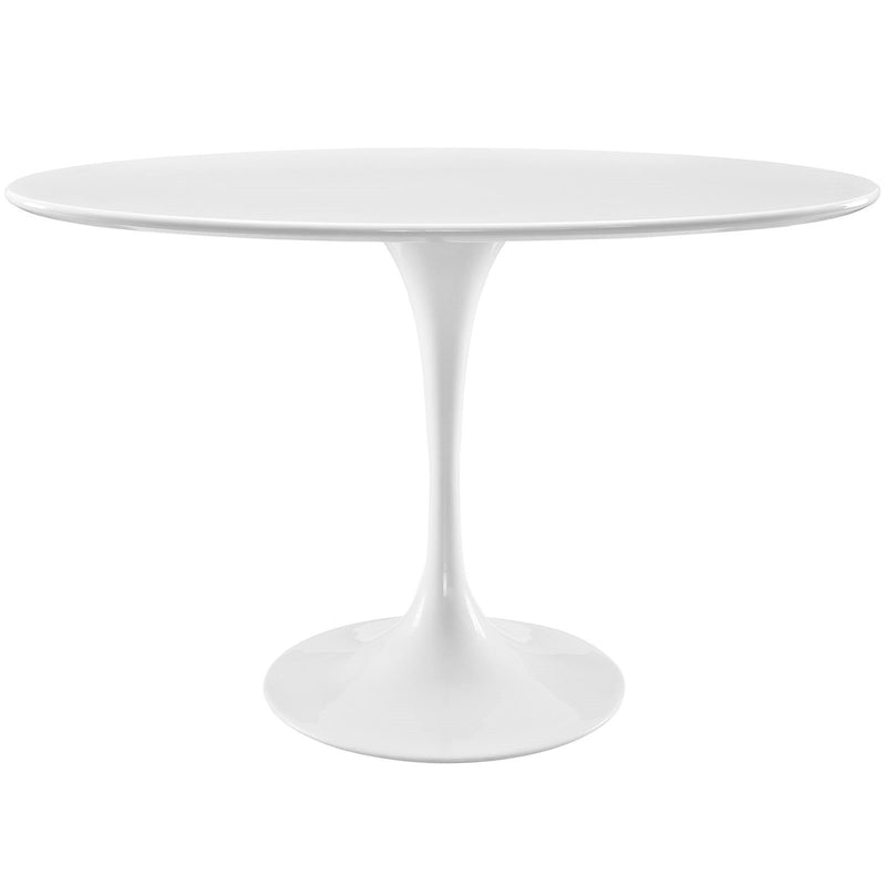 Lippa 48" Oval Wood Top Dining Table in White