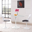 Lippa 48" Oval Wood Top Dining Table in White