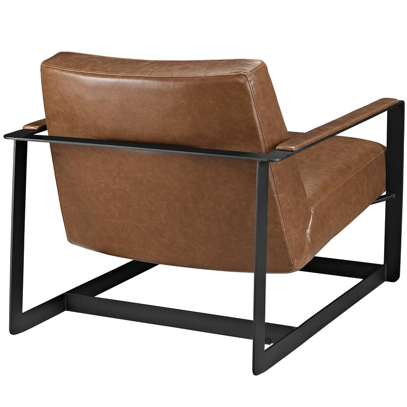 Seg Vegan Leather Accent Chair