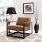 Seg Vegan Leather Accent Chair