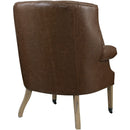 Chart Upholstered Vinyl Lounge Chair in Brown