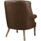 Chart Upholstered Vinyl Lounge Chair in Brown