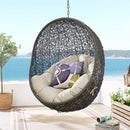 Hide Outdoor Gray Patio Swing Chair With Stand