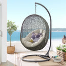 Hide Outdoor Gray Patio Swing Chair With Stand