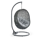 Hide Outdoor Gray Patio Swing Chair With Stand