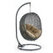 Hide Outdoor Gray Patio Swing Chair With Stand