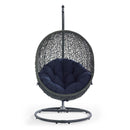 Hide Outdoor Gray Patio Swing Chair With Stand