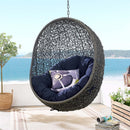 Hide Outdoor Gray Patio Swing Chair With Stand