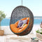 Hide Outdoor Gray Patio Swing Chair With Stand