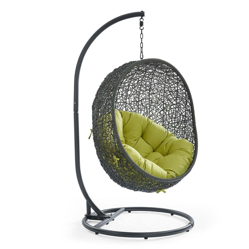 Hide Outdoor Gray Patio Swing Chair With Stand