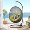 Hide Outdoor Gray Patio Swing Chair With Stand