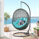 Hide Outdoor Gray Patio Swing Chair With Stand