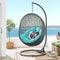 Hide Outdoor Gray Patio Swing Chair With Stand