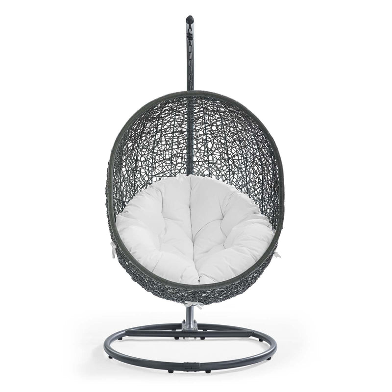 Hide Outdoor Gray Patio Swing Chair With Stand