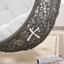 Hide Outdoor Gray Patio Swing Chair With Stand