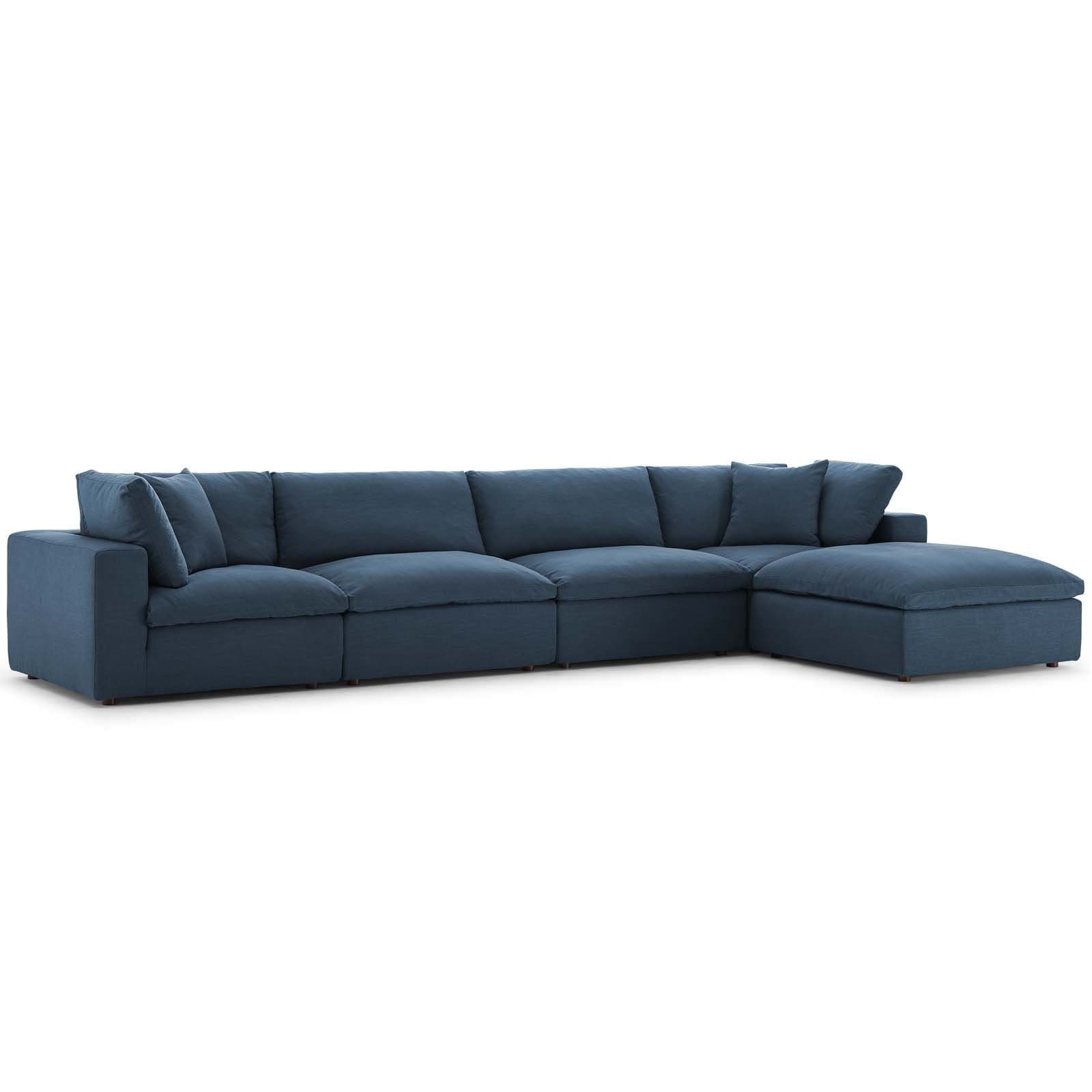 Down Filled 5 pcs Sectional Sofa Set - hollywood-glam-furnitures