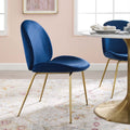 Scoop Gold Legs Velvet Dining Chair