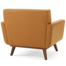 Engage Top-Grain Leather Living Room Lounge Accent Armchair