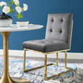 Stainless Steel Performance Velvet Dining Chair