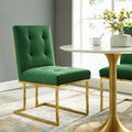 Stainless Steel Performance Velvet Dining Chair