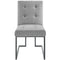 Stainless Steel Upholstered Fabric Dining Chair