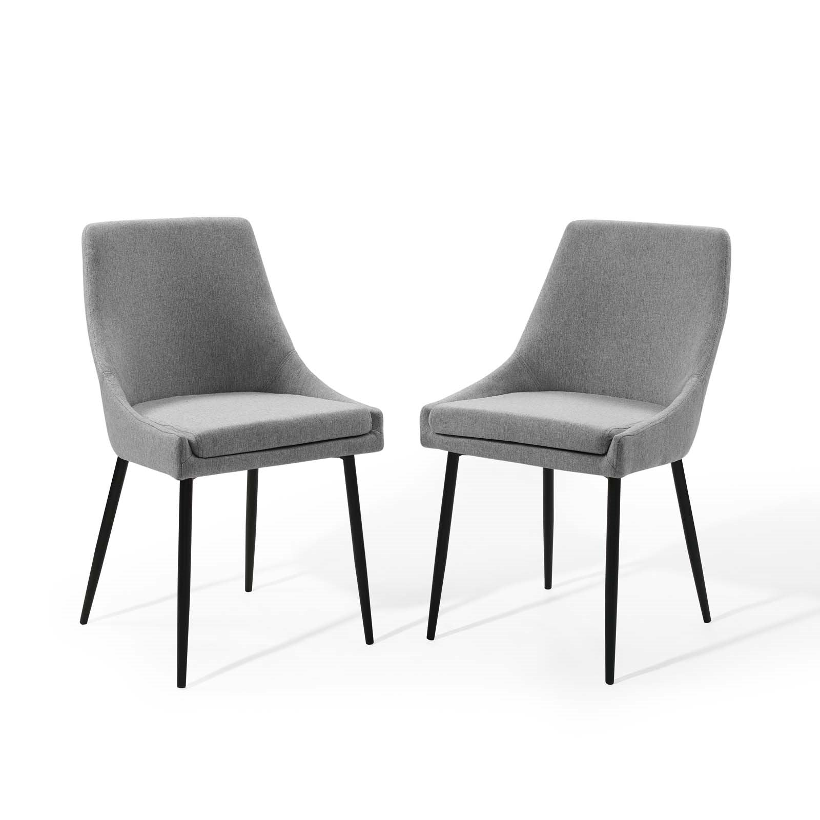 Upholstered Fabric Dining Chairs - Set of 2