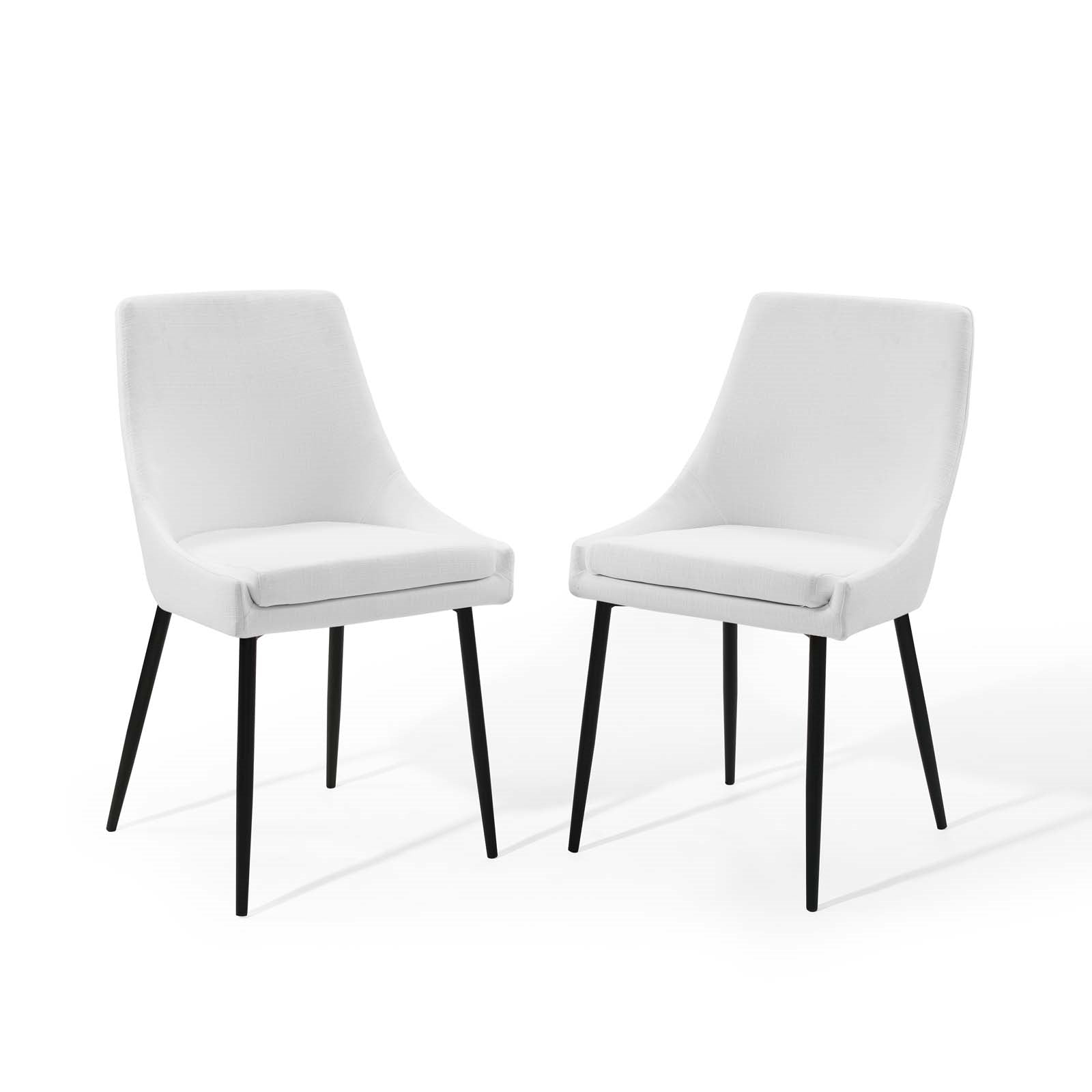 Upholstered Fabric Dining Chairs - Set of 2