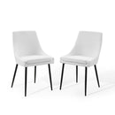 Upholstered Fabric Dining Chairs - Set of 2