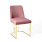 Stacey Sled Base Performance Velvet Dining Chair