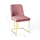 Stacey Sled Base Performance Velvet Dining Chair