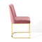 Stacey Sled Base Performance Velvet Dining Chair