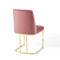 Stacey Sled Base Performance Velvet Dining Chair