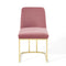 Stacey Sled Base Performance Velvet Dining Chair