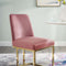 Stacey Sled Base Performance Velvet Dining Chair