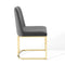Stacey Sled Base Performance Velvet Dining Chair
