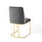 Stacey Sled Base Performance Velvet Dining Chair
