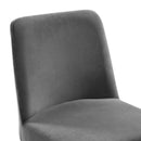 Stacey Sled Base Performance Velvet Dining Chair