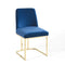 Stacey Sled Base Performance Velvet Dining Chair