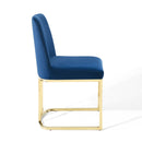 Stacey Sled Base Performance Velvet Dining Chair