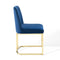 Stacey Sled Base Performance Velvet Dining Chair