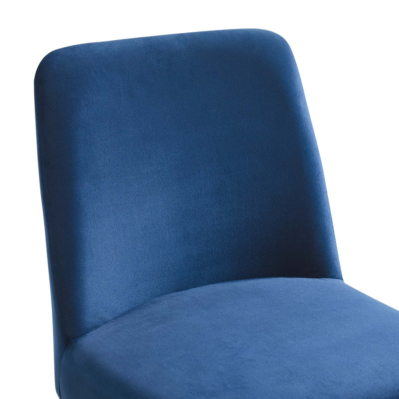 Stacey Sled Base Performance Velvet Dining Chair