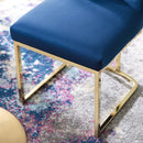Stacey Sled Base Performance Velvet Dining Chair