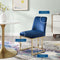 Stacey Sled Base Performance Velvet Dining Chair