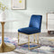 Stacey Sled Base Performance Velvet Dining Chair