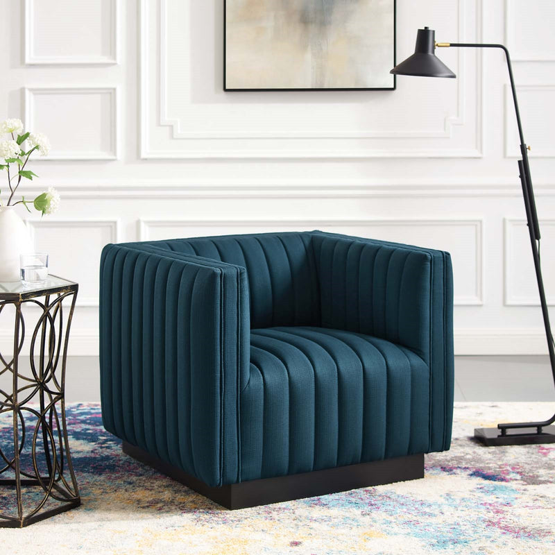 Conjure Tufted Upholstered Fabric Armchair