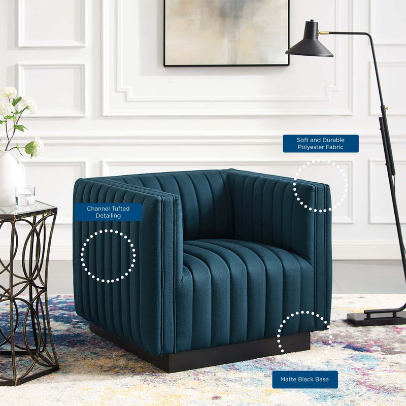 Conjure Tufted Upholstered Fabric Armchair