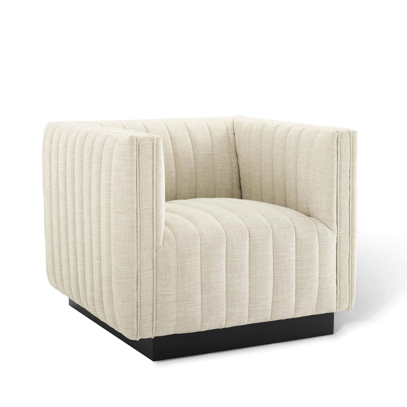 Conjure Tufted Upholstered Fabric Armchair