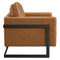 Posse Vegan Leather Accent Chair in Black Tan