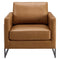 Posse Vegan Leather Accent Chair in Black Tan