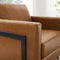 Posse Vegan Leather Accent Chair in Black Tan